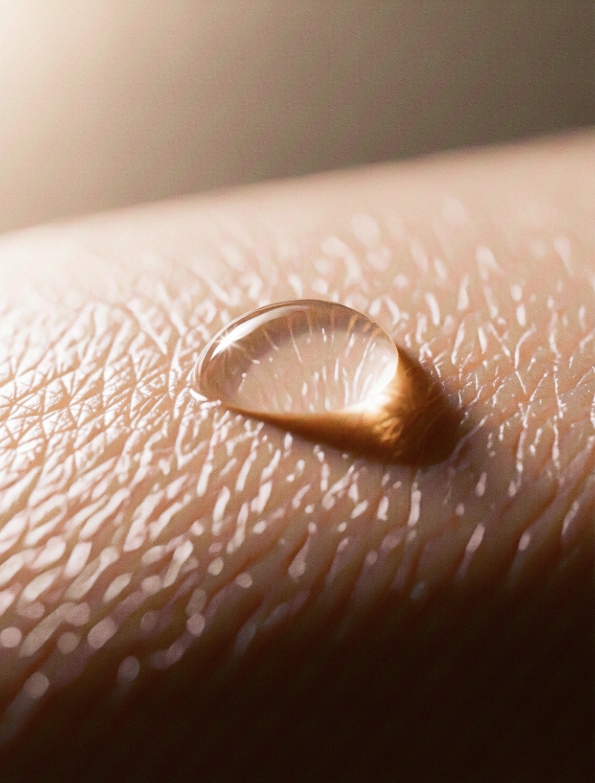 Macro detail of skin hydration